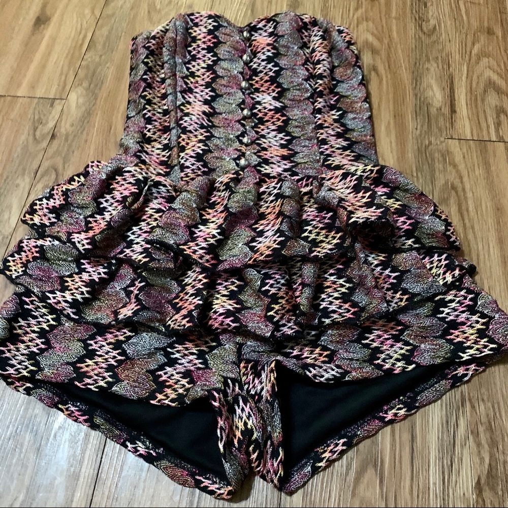 ‼️SOLD‼️Boutique Multicolor Ruffle Romper - Picture 2 of 3
